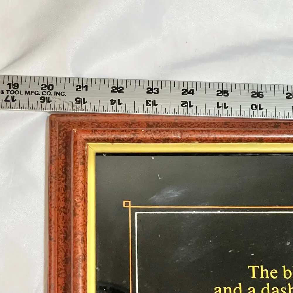 Vintage Frangelico Liqueur Bar Mirror Sign Wood Frame 15x23 Signs Glass Works